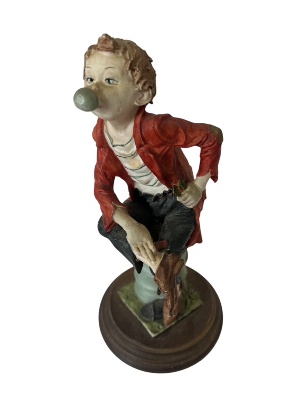 Giuseppe Armani Boy Blowing Bubble Vintage Figurine